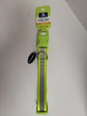 TOP PAW Adjustable Reflective Dog Collar MEDIUM New