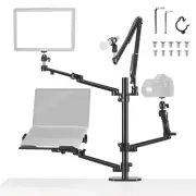 NEEWER Overhead Camera Stand Desk Mount Rig with 4 Boom Arms for Live Streaming