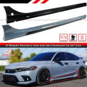 For 22-25 Honda Civic GF Bodykit V1 Sonic Gray Black 2 Tone Side Skirt Extension (for: Honda Civic)