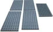 Lego New 5 Sand Blue Plates 8 x 16 Stud Pieces