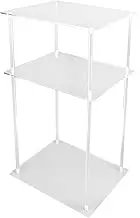 Clear Acrylic Side Table, 3 Tier Small Bedside Tables Nightstand, Each Layer Hold Up to 40 Lbs, 13.8x11.0x23.6inch Narrow Side Table for Bedroom, Home Decor, Easy to Assemble