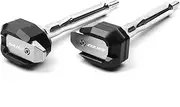 Universal Front Axle Fork Wheel Slider for Kawasaki ZZR1400 for Ninja ZX-14R Falling Protection Frame Slider Fairing Guard Anti Crash Pad Protector Motorcycle Motor Parts (Color : Silver)