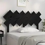Bed Headboard, Beds Head Frame Black 132 cm Solid Wood Pine
