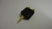 Audio Gold-Plated 3.5mm Stereo Plug to 2 RCA Red White Female Connector Adapter