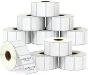 BETCKEY - 38mm x 25mm(1.5 in x 1 in) Perforated 1300 Compatible with Zebra & More Printers [10 Rolls/13000 Labels]