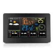 LCD Digital Alarm Wall Clock Weather Station wifi Indoor Outdoor US/EU Plug ot25
