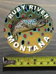 Ruby River Sticker Montana Fly Fishing Decal Trout Abel Ross Reels Hatch
