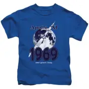 NASA Apollo 11 Boys T-Shirt 1969 One Giant Leap Royal Tee