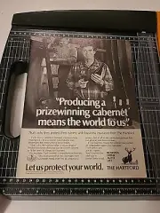 The Hartford Insurance Winery Print Ad 1981 8x11 Vintage Great To Frame