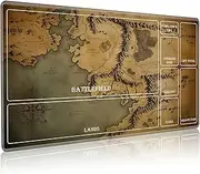 BREIDMKFM Playmat for MTG with Magic Zones, 24 x 14 inches Game Play Mat for MTG TCG, Trading Card Game Play Mat Desk Mats with Stitched Edges Non-Slip Base, Land Map