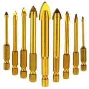 9 pcs. Tile Drill Ceramic Drill Set of Glass Drill Bits Set Hexagon Tile4339