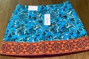 NEW Lady Hagen Traditional Side Zip Skort Size 16 Scarf Print Athletic Golf