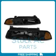 Headlights Smoked Housing Amber Lens For 95-00 Chrysler Cirrus Sedan (for: Chrysler)