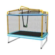 Costway 3-in-1 Kids Trampoline Swing Set security Net Yellow