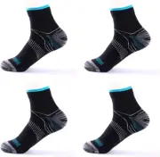 [2 Pairs] Compression Socks for Men & Women, Plantar Fasciitis Relief Foot Pain