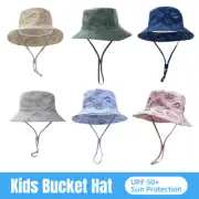Kids Dinosaur Fisherman Hat Baby Sun Hat Summer Big Brim Sun Protection Cap AU