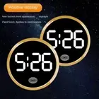 Round LED Electronic Watch Creative Digital Clock Durable Luminous Clock