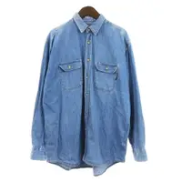 在飛比找蝦皮購物優惠-Kenzo 牛仔褲復古 90 年代北齋吊牌襯衫藍色 F 日本