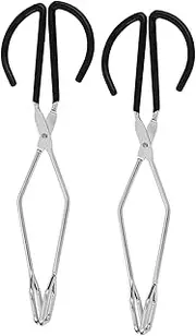2 Pieces Scissor Tongs Cooking Tong 10 inch Scissor Design Professional Heavy Duty Barbecue Tongs Kitchen Tong for Cooking