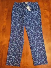 White House - Black Market ~ Flat Front ~ Floral Print ~ Slim Ankle Pants ~ NWT