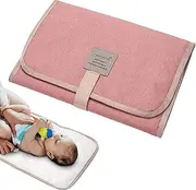 Baby Portable Changing Mat, Folding Changing Pad, Diaper Pad Waterproof Diaper Mat with Magic Stickers, Reusable Change Pad for Baby Stroller, Crib, Mattress Pad Cover for Boys Girls