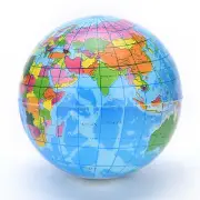 Earth Globe Stress Relief Bouncy Foam Ball Kids World Atlas Geography Map S.UU