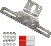 Trailer License Plate Holder Aluminum Heavy-Duty Bracket Holder Trailer License Plate Bracket Frame for Trucks Trailers RVs Boats 1 Pack Universal License Plates with Mounting Screws Caps