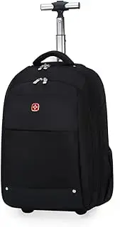 [Generic] Saron 18" Wheeled Cabin Business Travel Carry-on Luggage Convertible Trolley Backpack