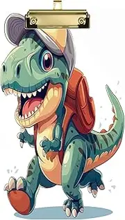 [GAIREG] Cute Back to School Dinosaur Clipboards, Acrylic Clipboards for Medical Student, A4 Letter Size 12.5 x 9 Inches Gold Clip