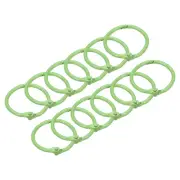 Loose-Leaf Binder Rings, 30mm/ 1.18" Metal Book Ring, Green, 12Pack