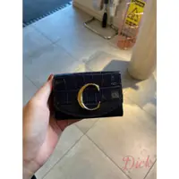 在飛比找蝦皮購物優惠-【歐洲outlet正品】CHLOE 大LOGO C 短夾 鱷