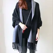 Fringed Hem Shawl Red - One Size