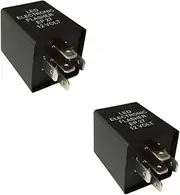 Mobestech 2pcs Fix Turn Signal Flashing 5 Pin Led Flasher Relay 12v No Extra Resistors Required