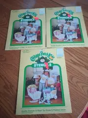1984 Cabbage Patch Stencils - # 26601 "Born in The Cabbage Patch" lot of 3 packs