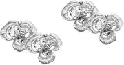 [Minkissy] 2 Pairs Rhinestone Shoe Clips for Weddings Sparkly Decorative Shoe Charms Stylish and Versatile for Parties Birthdays and Special Events