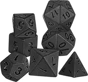Alasum 1 Set Frosted Polyhedral Dice Multi Sided Gaming Dice for Tabletop Rpgs Parties and Educational Play