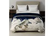 Renee Taylor Acrylic Printed Mink Winter Blanket 220x240cm Large Snow Drop
