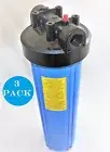 3 Pack Big Blue Water Filter Housing 4.5"x 20" Cap Release Bracket/Wrench Option