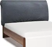 ETHZZLE Protective Headboard Sleeves Stretchable Fabric Solid Color Washable Bed Headboard Cover