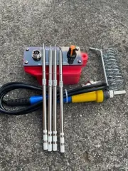 Custom made portable soldering station/iron for Milwaukee 18v, OLED screen