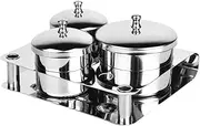 Ipetboom 3pc Manicure Set Nail Dappen Dish Stainless Steel Bowl for Nails Liquid Cup