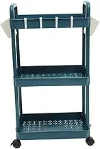 VILLFUL 1 Set Rolling Storage Cart with Wheels Multi Purpose Trolley for Kitchen Bathroom Office Height Space Saving Design Portable Utility Stand Random Random Color