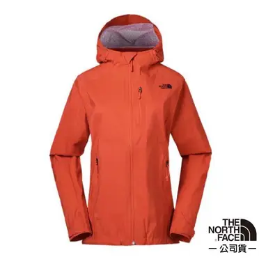 【The North Face 女 DryVent防水外套《橘》】3GIM/防水外套/衝鋒衣/防風外套/保暖外套