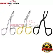 Steel Flat Tip Eyebrow Tweezers Clamp Clipper Scissors Hair Remover Black Gold