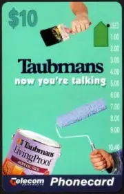 ⭕1995 | Australia Telecom Taubmans A951013a | $10 phonecard | UNUSED⭕