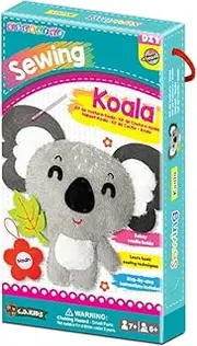 C.S. Kids Magic World DIY Personalised Sewing Kit - SA19 My Koala |Frist Sewing Arts & Crafts Gifts | Educational Sewing Kit for Kids(Safety Needle & Instruction Included)