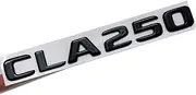 ZJSCNBE 3D ABS Black Logo Sticker Letters Car Trunk Emblem Badge Fit for Mercedes Benz CLA 250 W117 C117 C118 W118 Accessories(Black CLA250)