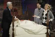 Host Jay Leno actor Sacha Baron Cohen as Borat and television pers- Old Photo 8