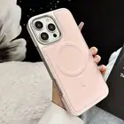 Leather Mag Safe Magnetic Case For iPhone 16 Pro Max 15 14 13 Shockproof Cover