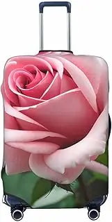 [CADREWY] Rose Blossom Print Travel Suitcase Cover Luggage Protector with Elastic Anti Scratch for Carry On, Black, Medium